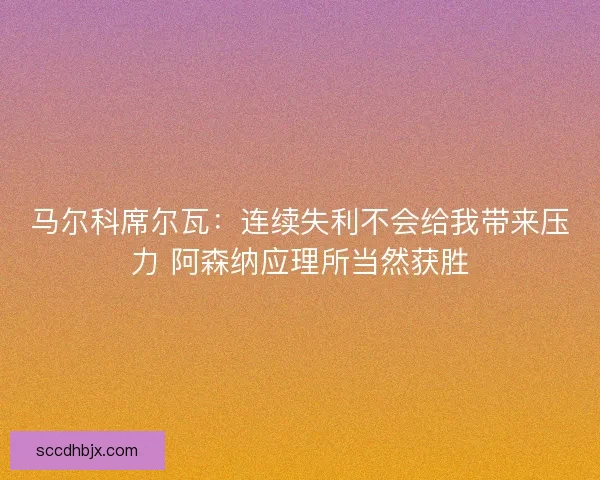 马尔科席尔瓦：连续失利不会给我带来压力 阿森纳应理所当然获胜